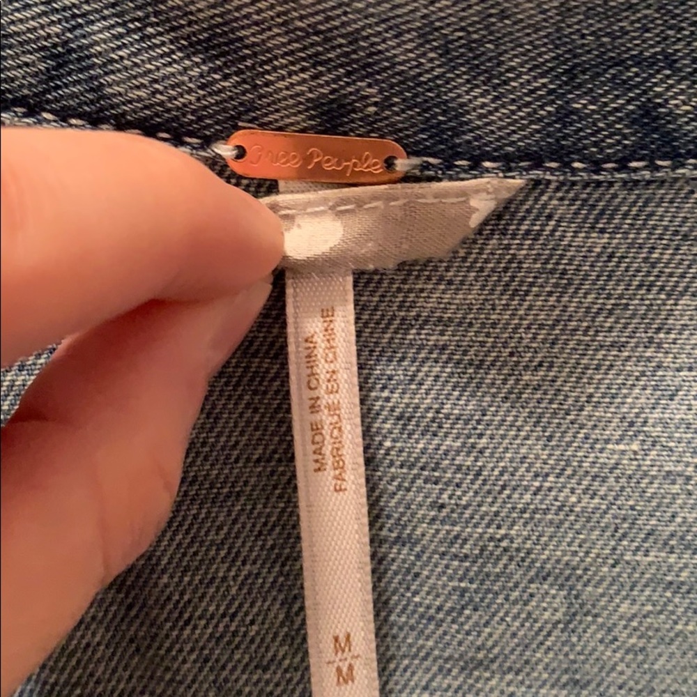 Free People Light Blue Jean Jacket - Picture 3 of 6